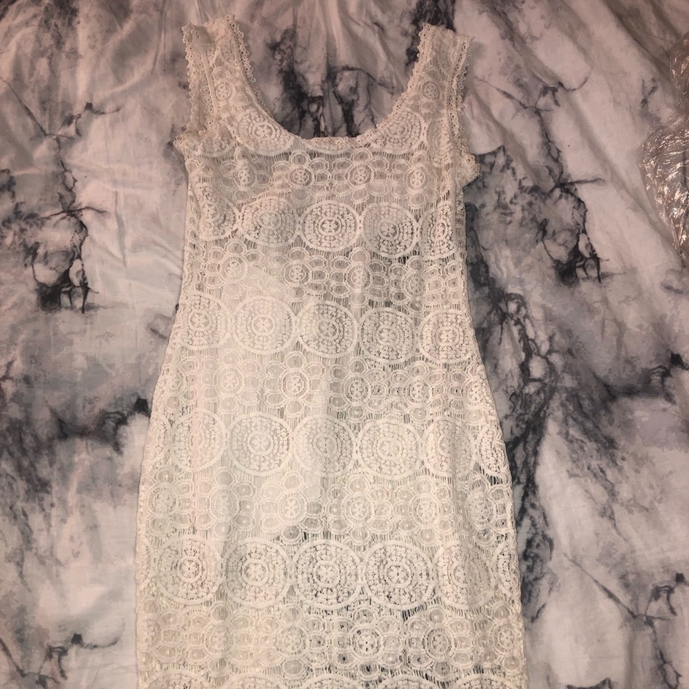 White mini dress